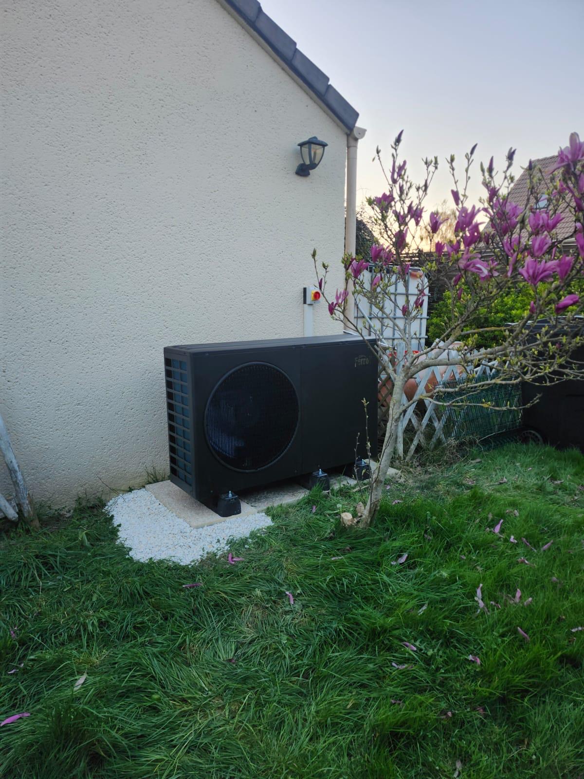 Installation pompe à chaleur air/eau sur maison individuelle par MPRénovation — installateur RGE certifié